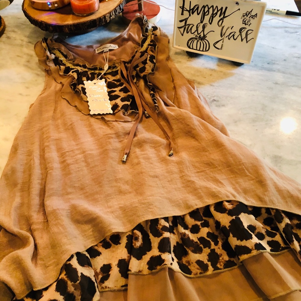 Leopard Dress/Tunic Pretty Angel NWT S